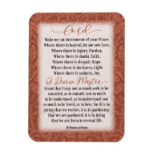 平和の祈りの言葉 – アッシジの聖フランシス マグネット (縦)