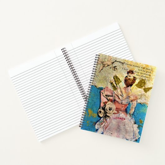 『平和の約束』ミックスメディアアート祈りの言葉誌 ノートブック (内部)