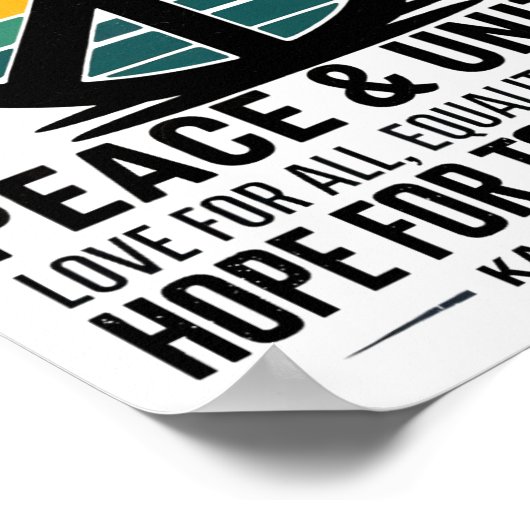 平和の統一は永遠に望むあらゆる平等を愛する ポスター (角)