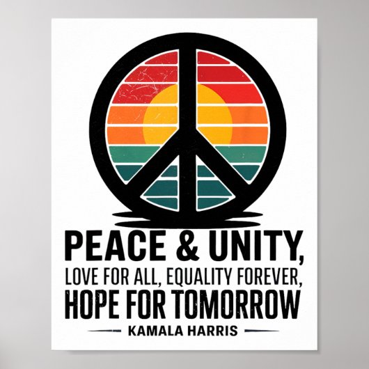 平和の統一は永遠に望むあらゆる平等を愛する ポスター (正面)