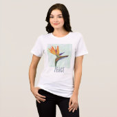 平和の絵付け極楽鳥 トライブレンドTシャツ (正面全面)