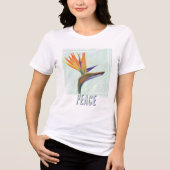 平和の絵付け極楽鳥 トライブレンドTシャツ (正面)