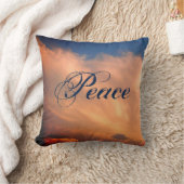 平和の美しい明るい青空の写真ピンクの雲 クッション (ブランケット)