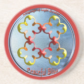 平和の至福の象徴を忠実に描く コースター (正面)