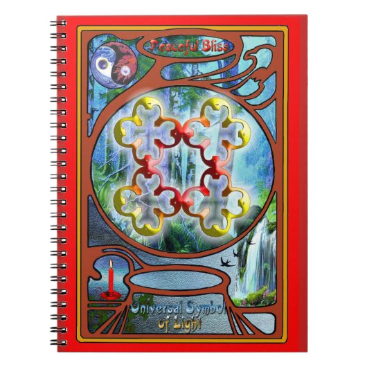 平和の至福の象徴を忠実に描く ノートブック (正面)