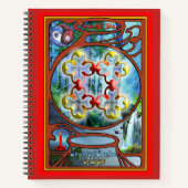 平和の至福の象徴を忠実に描く ノートブック (正面)