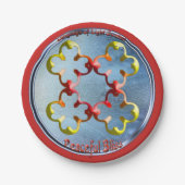 平和の至福の象徴を忠実に描く ペーパープレート (正面)