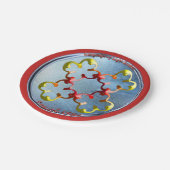 平和の至福の象徴を忠実に描く ペーパープレート (アングル)