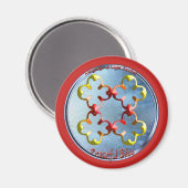 平和の至福の象徴を忠実に描く マグネット (正面/裏面)