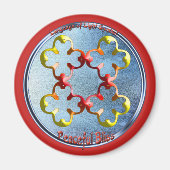 平和の至福の象徴を忠実に描く マグネット (正面)