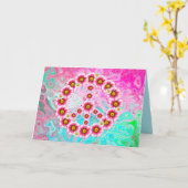 平和の花のグリーティングカード カード (黄色い花)