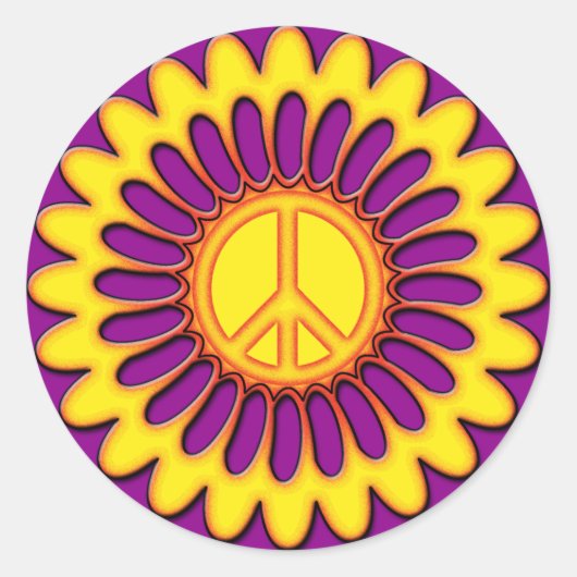 平和の花 ラウンドシール (正面)