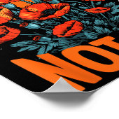 平和の芸術家のために戦争がポピーを育てないように芸術を作る ポスター (角)