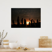 平和の薬を飲む石 ポスター (キッチン)