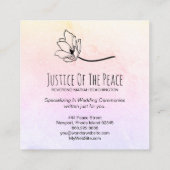 *~*平和の虹の月の火口の正義 スクエア名刺 (裏面)