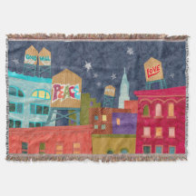 平和の街並み、愛、希望、良い意志を毛布