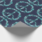 平和の記号,青 ラッピングペーパー (角)