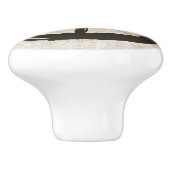 平和の象徴、ヒッピー・ラブ1960年代ブラシ仕上げ セラミックノブ (側面)