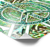 平和の象徴、陰陽、緑の生活の木 フォトプリント            (角)