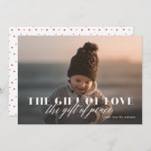 平和の贈り物の宗教的なクリスマスフォトカード シーズンカード (正面/裏面)