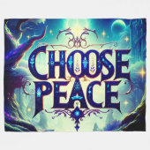 平和の選択 フリースブランケット (正面(横))