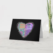 平和の鳥とアズレホスの幾何学的なタイル シーズンカード (正面)