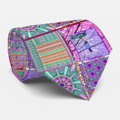 平和の鳥とアズレホスの幾何学的なタイル ネクタイ (ロール)