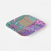 平和の鳥とアズレホスの幾何学的なタイル ペーパープレート (傾斜あり)