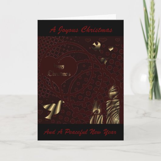 "平和の鳩およびクリスマスの希望の蝋燭" * シーズンカード (正面)