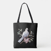平和の鳩とハートのトートバッグ トートバッグ (裏面)