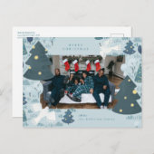 平和の鳩のイラスト入りホリデーカード シーズンポストカード (正面/裏面)