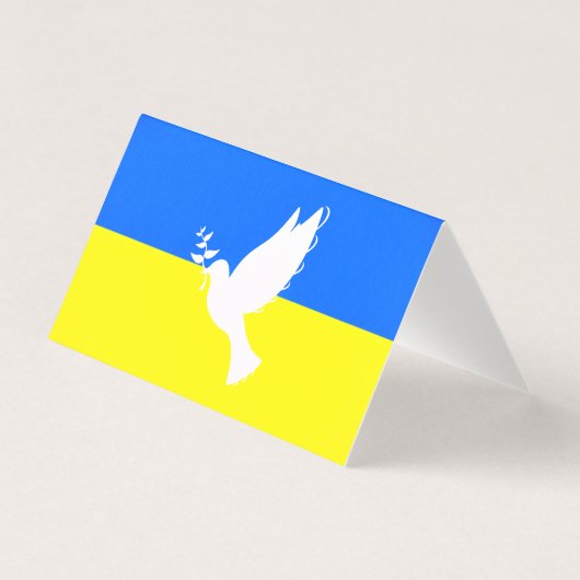 平和の鳩ウクライナ国旗のカードの自由 – 平和 (正面)