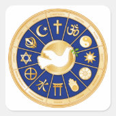 平和の鳩 スクエアシール (正面)