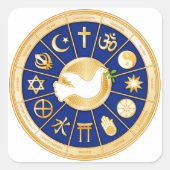 平和の鳩 スクエアシール (正面)