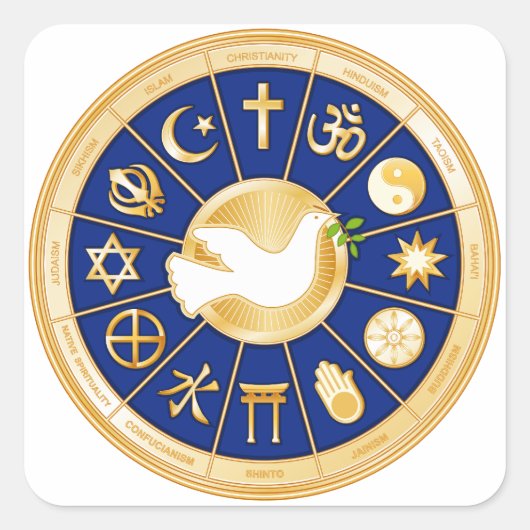 平和の鳩 スクエアシール (正面)