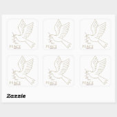 平和の鳩 スクエアシール (シート)