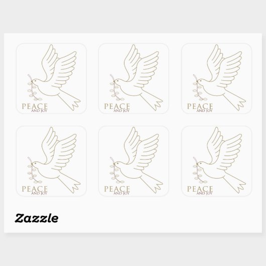 平和の鳩 スクエアシール (シート)