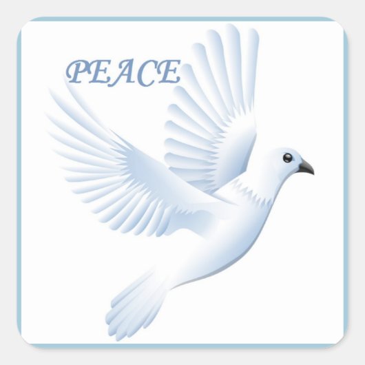 平和の鳩 スクエアシール (正面)