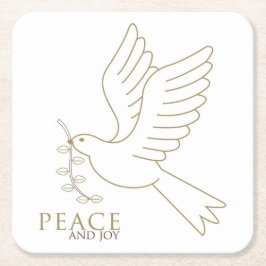 平和の鳩 スクエアペーパーコースター