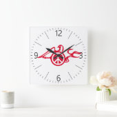 平和の鳩 スクエア壁時計 (ホーム)