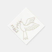 平和の鳩 スタンダードカクテルナプキン (角)