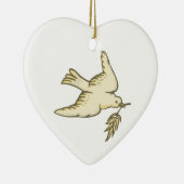 平和の鳩 セラミックオーナメント (右)