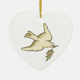 平和の鳩 セラミックオーナメント