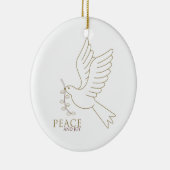 平和の鳩 セラミックオーナメント (右)