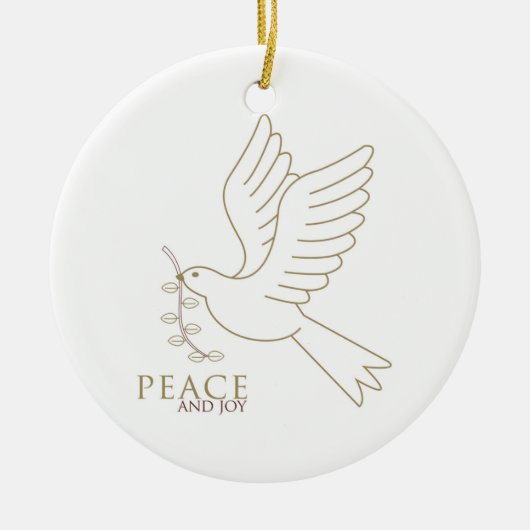 平和の鳩 セラミックオーナメント (正面)
