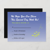 平和の鳩 バー ミツバ祭 招待返信 出欠カード (正面/裏面)