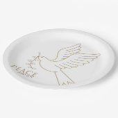 平和の鳩 ペーパープレート (アングル)