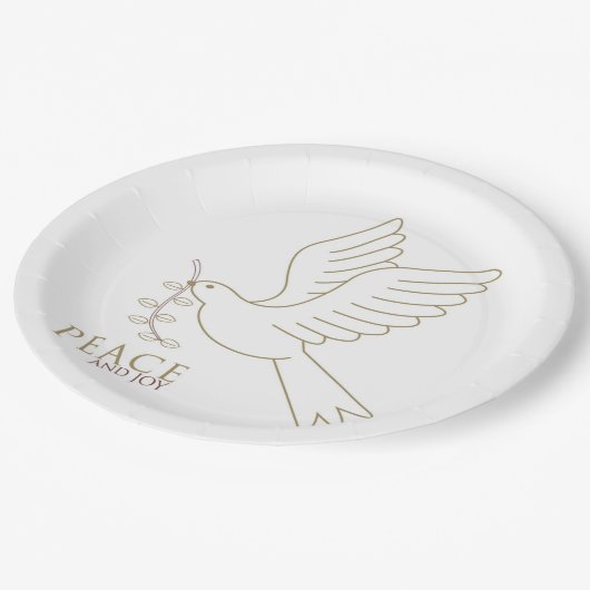 平和の鳩 ペーパープレート (アングル)