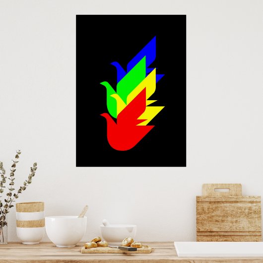 平和の鳩 ポスター (キッチン)