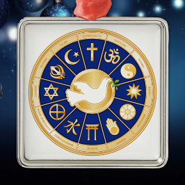 平和の鳩 メタルオーナメント